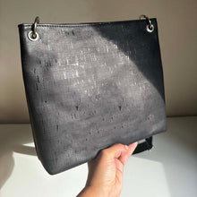 Load image into Gallery viewer, Classic Black Cork Bag - Natural light