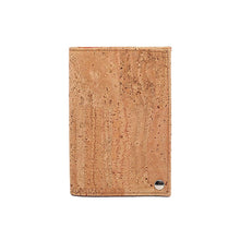 Load image into Gallery viewer, Large vegan cork slide-out wallet  in natural
