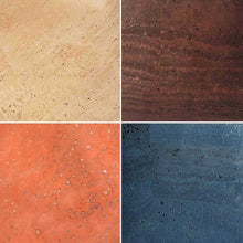 Load image into Gallery viewer, Convertible cork backpacks available in brown, navy-blue, brick orange - cork cork fabric close-up detail showcasing the unique and natural occurring patterns of cork
