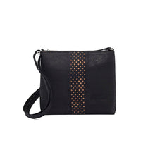 Load image into Gallery viewer, Black Cork Crossbody Bag with a Laser-Cut Design