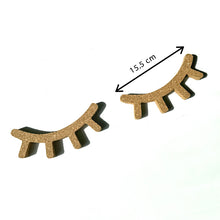 Load image into Gallery viewer, Cork lashes wall 3d sticker with measurements