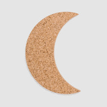 Load image into Gallery viewer, Decorative natural cork wall piece in the shape of the moon