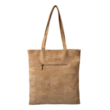 Load image into Gallery viewer, Natural Cork Tote Bag With Pockets - Back