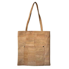 Load image into Gallery viewer, Natural Cork Tote Bag With Pockets - Front