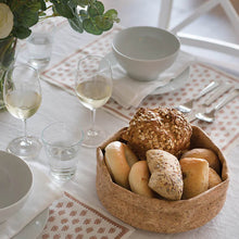 Load image into Gallery viewer, Large Soft Cork Adjustable Storage Bowl on a Table as a Bread Serving Bowl/Basket