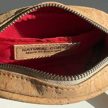 Load image into Gallery viewer, Mini natural cork crossbody bag, internal view