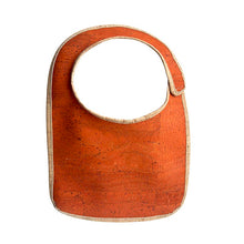 Load image into Gallery viewer, orange cork baby bib