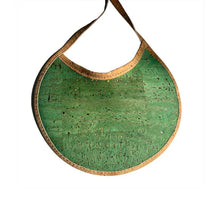 Load image into Gallery viewer, Round green cork baby and toddler bib