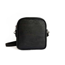 Load image into Gallery viewer, Small black cork crossbody purse for woman