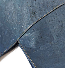 Load image into Gallery viewer, Blue cork hobo bag front detail