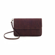 Load image into Gallery viewer, Brown cork clutch crossbody bag