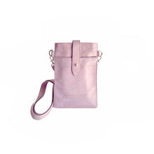 Load image into Gallery viewer, Mini lilac cork phone crossbody bag