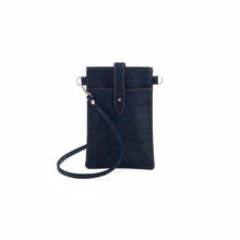Load image into Gallery viewer, Mini navy blue cork phone crossbody bag