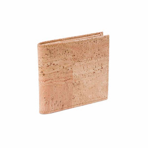 Natural cork bifold wallet for men
