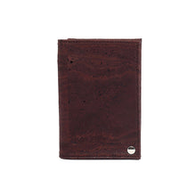 Load image into Gallery viewer, Large vegan cork slide-out wallet in brown