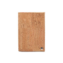 Load image into Gallery viewer, Large vegan cork slide-out wallet  in natural 