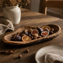 Load image into Gallery viewer, Rustic Virgin Cork Decorative Bowl Tray with figs and Nuts