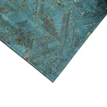 Load image into Gallery viewer, Teal and gold cork placemats detail