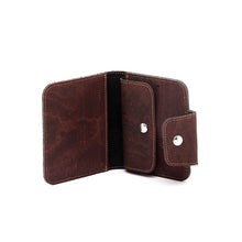 Load image into Gallery viewer, Small brown cork purse for women, open with card slots and coin pocket