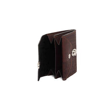 Load image into Gallery viewer, Brown cork purse with vintage lock, open view