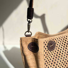 Load image into Gallery viewer, Cork handbag with cut-outs with the handles removed