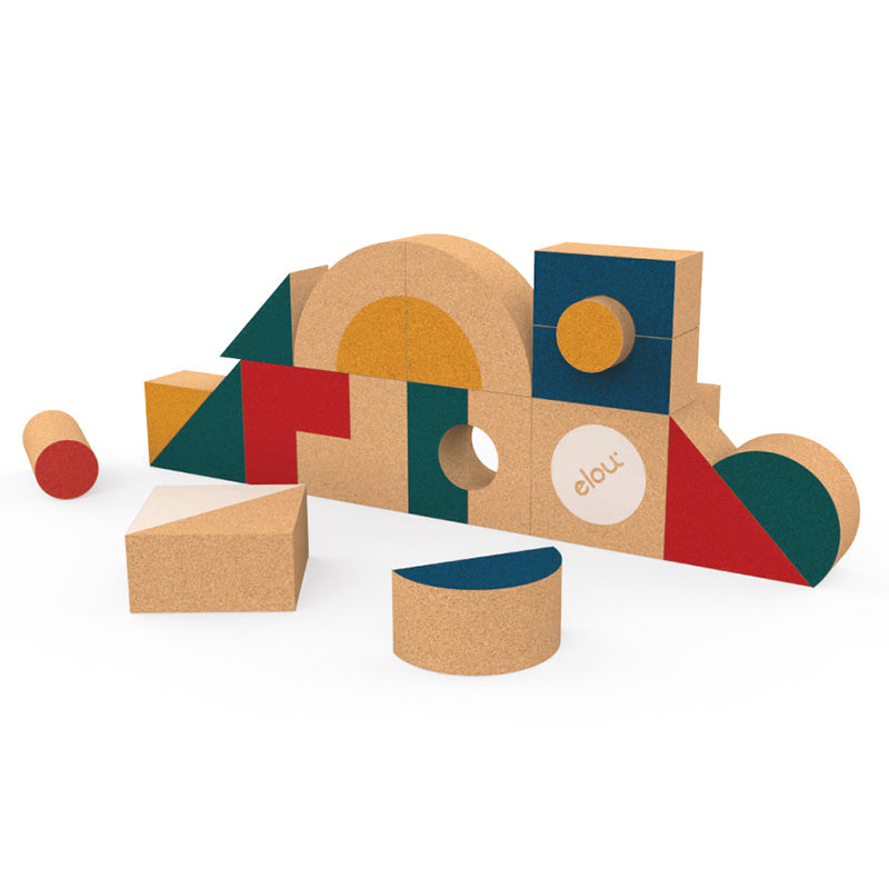 Cork Toy Building Shapes