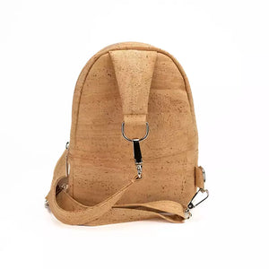 Small Cork Sling Bag with Laser Cut Vegan Crossbody Bag - back view
