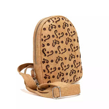 Load image into Gallery viewer, Small Cork Sling Bag with Laser Cut Vegan Crossbody Bag - side view
