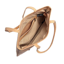 Load image into Gallery viewer, Cork tote bag with pockets, internal view