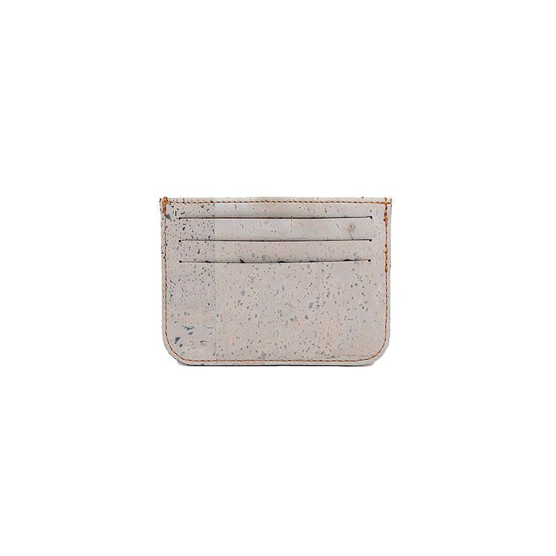 Grey cork card holder wallet
