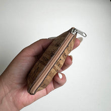 Load image into Gallery viewer, Mini Cork Purse for Coins &amp; Keys - Zebra, zipper detail