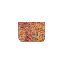 Load image into Gallery viewer, Natural cork card holder wallet with mandalas 