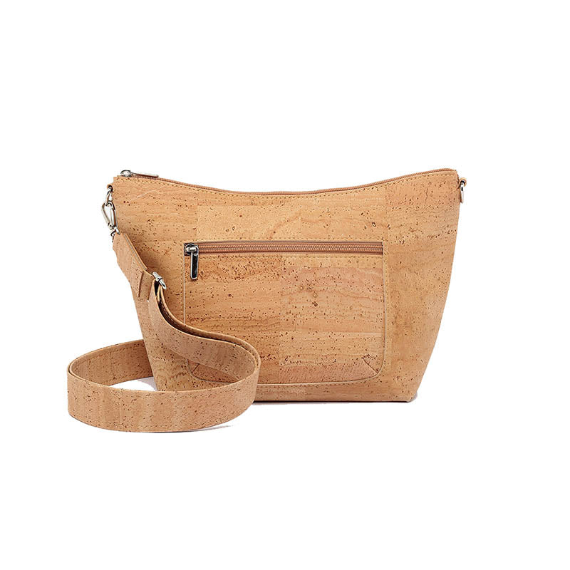 Cork Crossbody Zipper Bag - front 