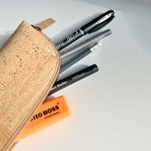 Load image into Gallery viewer, Natural cork pencil case with pens
