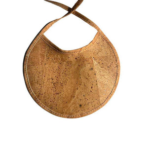 Round natural cork baby and toddler bib