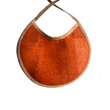 Load image into Gallery viewer, Round orange cork baby and toddler bib