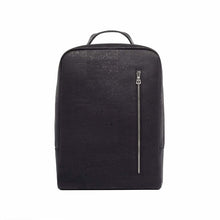 Load image into Gallery viewer, Black cork leather laptop backpack for men