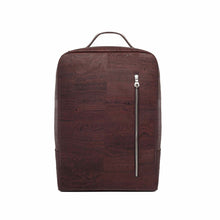 Load image into Gallery viewer, Brown cork leather laptop backpack for men, front view