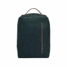 Load image into Gallery viewer, Green and brown cork leather laptop for men, front view