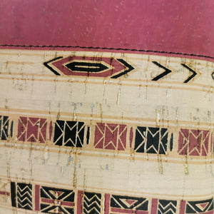 Cork purse ethnic pattern detail
