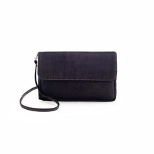 Load image into Gallery viewer, Black cork clutch crossbody bag