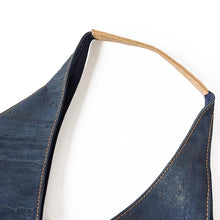 Load image into Gallery viewer, Blue cork hobo bag - shoulder strap in natural cork