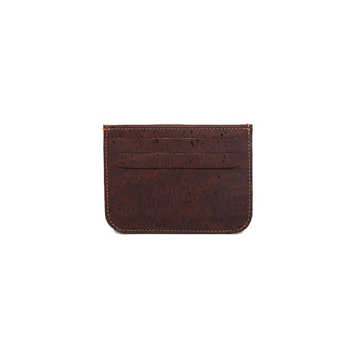 Brown cork card holder wallet