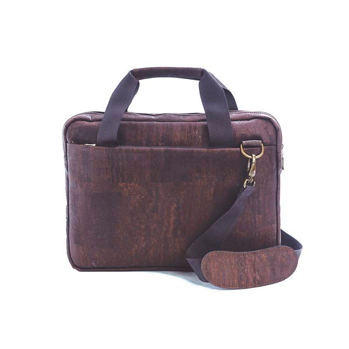 Brown cork laptop bag