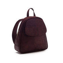 Load image into Gallery viewer, Brown-tinted cork convertible backpack side view