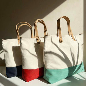 Canvas and cork tote bags in all colours