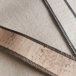 Natural Cork Fabric Apron Cotton Lining Detail