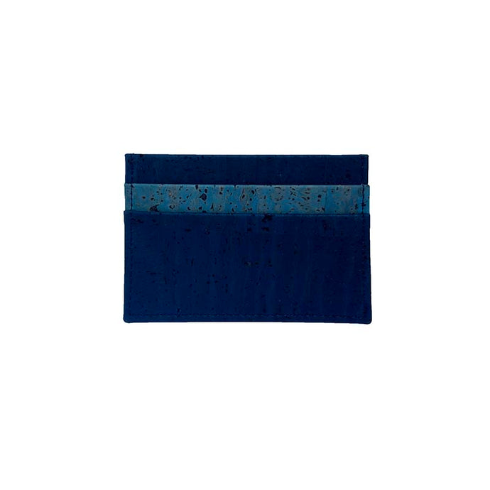 dark and light blue cork card holder