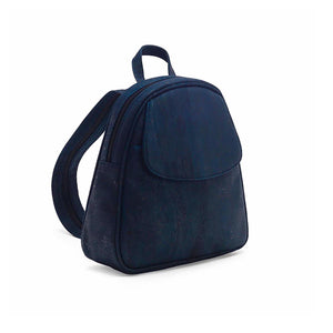 Navy-blue cork convertible backpack