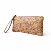 Load image into Gallery viewer, Floral cork wrist wallet for women